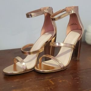 David's Bridal Rose Gold Heels